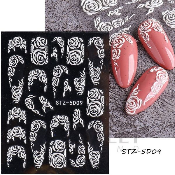 Summer Pedicure Pedicure Toenails Nail Sticker New Arrival Flower Design Nail Glue Nail Glue Slider Glue Nail Decorations LYSTZ5D-30