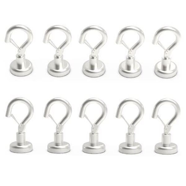 Magnetic Hooks Heavy Duty with Snap 22lbs Strong Magnet Hooks EL16 10 Pack