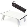 Folding Table,Portable Foldable Camping Table Beach Table, Compact Multi-Function Table, Aluminum Table Top, Suitable For Outdoor, Camping, Stacking, Barbecue, Beach, Fishing (Minimalist, white)