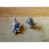 Sterling Silver Small 13x10mm Horned Toad Frog Stud Posts Earrings! 