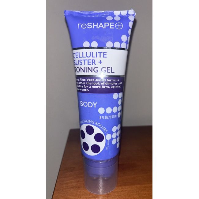 NIB  reSHAPE  Cellulite Buster + Toning Gel w Massage Rollers - 8 oz