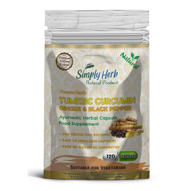 Turmeric with Ginger and Black Pepper Capsule (120 Capsules)