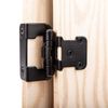 25 Pairs 1/2" Cabinet Hinges Black Partial Wrap Hinge Self Closing Door Hinges