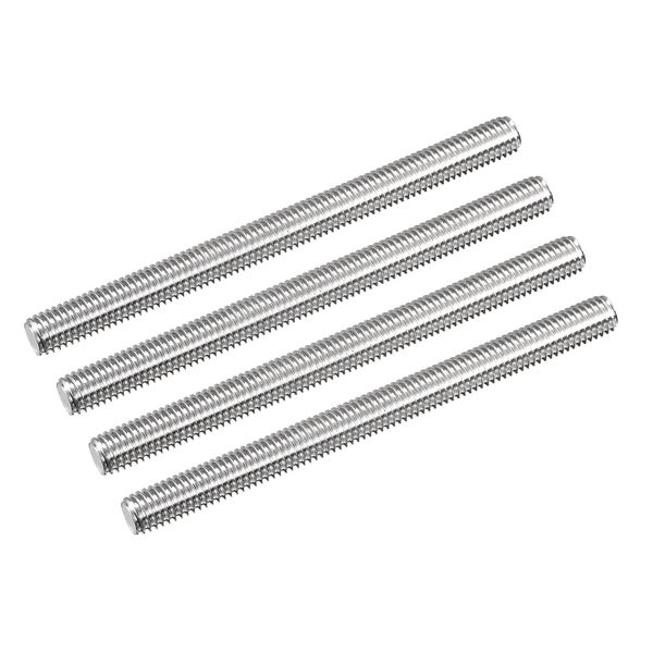 uxcell Full Thread Rod, Right Threaded Rod, Rod Stud 304 Stainless Steel, M8 x 100mm, 0.05 inch (1.25 mm) Thread Pitch, 4 Pieces