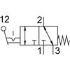 Festo 33003 Model KH/O-3-PK-3 Valve, Toggle Lever