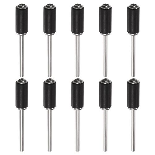 sourcing map 10pcs 1/4 Inch Sanding Drum Rubber Mandrels 2.35mm Shank Sanding Sleeve Holder for Drum Sander Rotary Grinder