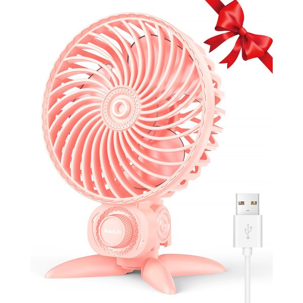 AaoLin USB Small Fan, Desk Fans with CVT Variable Speeds, Strong Cooling Airflow, Quiet Portable, Desktop Mini Personal Fan for Room, Home,Office, Bedroom-USB Powered