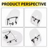 19"x17"Large Clear Motorcycle Windshield Universal Fit 7/8'' 1'' 1.25" Handlebar