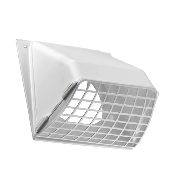 Lambro Industries 1471W Dryer Vent Hood with Removable Screen, 4 in, White - 531032