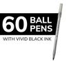 Round Stic Ballpoint Pen, Black Ink, Medium Point, 1.0 mm, 60 per Box (Parallel Import)