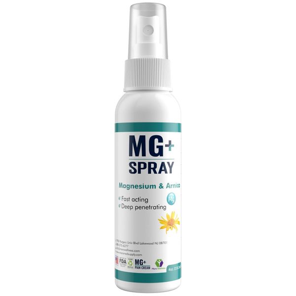 MG+ Magnesium Spray (4 oz) - Magnesium & Arnica Spray - Extra Strength