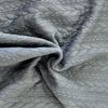 Cable Knit Jersey Fabric, 150cm Wide, Textured Pattern, Select Colour (Black)