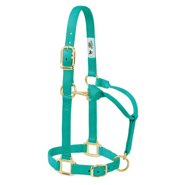 Weaver Leather Original Adjustable Nylon Horse Halter, Small Horse, Emerald Green