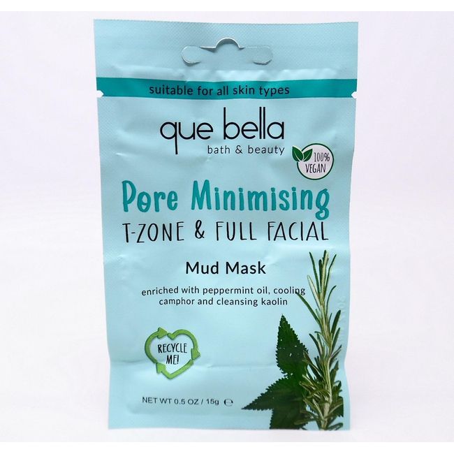 Que Bella Bath & Beauty Pore Minimizing T-Zone & Full Facial Mud Mask - 1ct