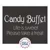 JennyGems Candy Buffet Sign, Wedding Decorations, Party Decor (Black)
