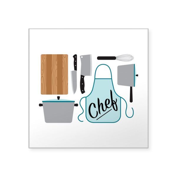 CafePress Chef Profession Sticker Square Bumper Sticker Car Decal