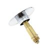 YINETTECH 2X Pop Up Bath Kitchen Basin Waste Push Button Sink Slotted Plug Waste Bolt Set