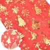Pagezol 28cm × 5m Christmas Table Runner, Hot Stamping Red Rectangular Tablecloth for Xmas Decor