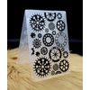 Steampunk Cogs & Clock Embossing Folder for Paper Crafts, Card Making, Scrapbooking & More