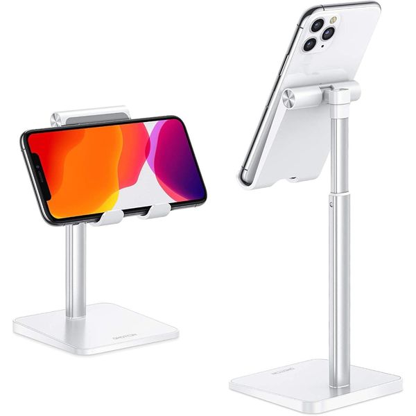 OMOTON Cell Phone Stand, Adjustable Angle Height Desk Phone Dock Holder