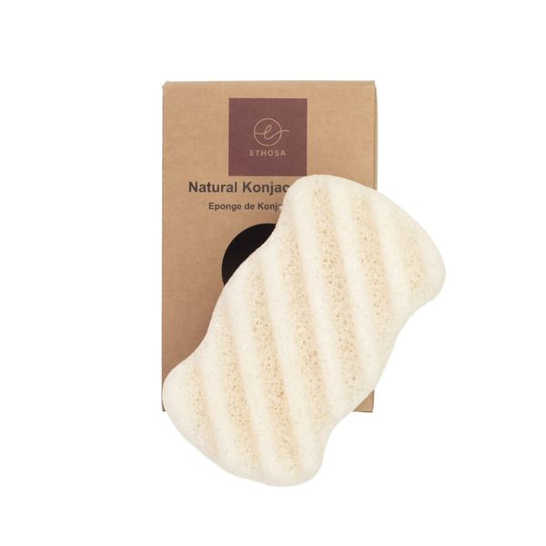 ETHOSA Konjac Natural Body Sponge - Vegan Biodegradable Sensitive & Smooth Exfoliating Shower Sponge - Gentle Baby Bath Sponge - Perfect Eco Friendly Gifts & Bathing Accessory Gifts