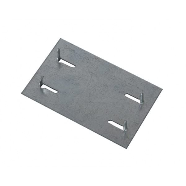 BPC Fixings Galvanised Safe Plate 10-Piece Set, 90 mm Length x 54 mm Width, Silver