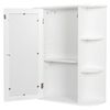 Bathroom Cabinet Wall Mount Medicine Cabinet with Single Mirror Door Adjustable 