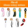 45mm Titanium Coated Rotary Blades 15 Pack Sharp Replacement for Crafts Sewing