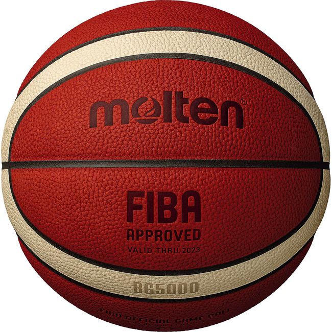 Molten B6G5000 BG5000 Basketball Natural Leather Pasting No. 6 Ball, General Girls, College Girls, High School Girls, Middle School Girls, International Certification Ball, BG5000, B6G5000