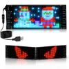 QBZDOUA Devil Eyes Light for Car, 7''x3'' Flexible LED Sign for Car, Programmable Scrolling LED Matrix Panel Sign, App Control Custom Text Pattern Digtial Small Message Board