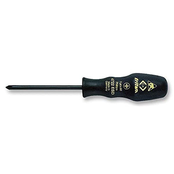 Screwdriver, Triton, ESD, Phillips NO.0, Phillips Screwdrivers, Qty.1 | T4722ESD 0