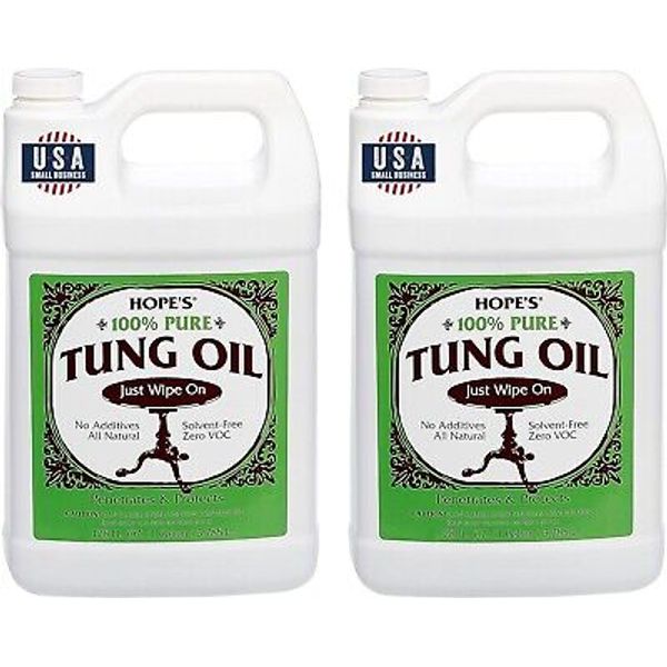 Premium Tung Oil - Waterproof Natural Wood Sealer, 128 Fl Oz, 2 Pack Essentials