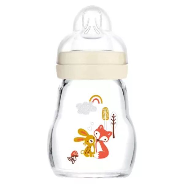 MAM Feel Good Glass Bottle 170ml – White