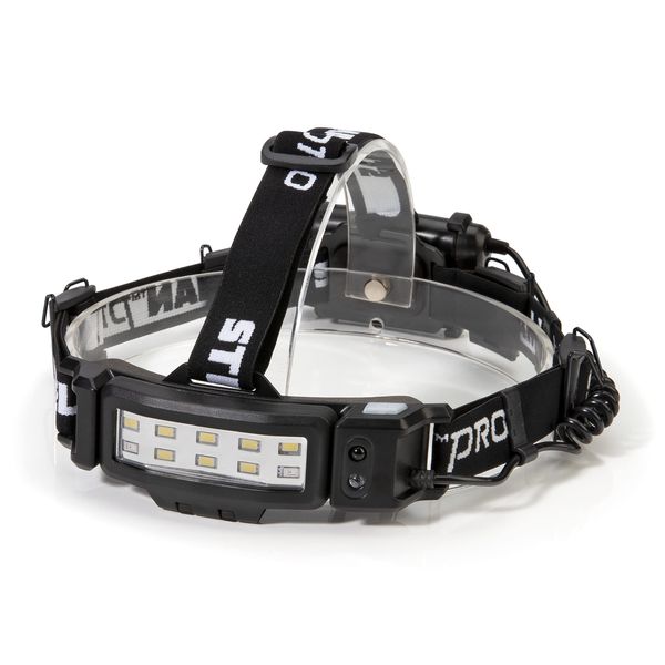 Steelman Pro Slim Profile Motion Activated LED Headlamp with Red LED Night Vision Mode and Rear Safety Flasher