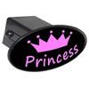 GRAPHICS & MORE Princess Crown Pink Oval Tow Trailer Hitch Cover Plug Insert 2"