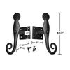 Black Shutter Dog Rat Tail Hand Forged Iron Rustproof Finish Renovators Supply