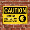 SmartSign "Caution - Hearing Protection Recommended" Sign | 10" x 14" Plastic