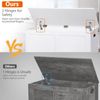39.4'' Large Toy Box Storage Organizer Cabinet Bed End Bench with Safty Hinge