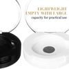 Beaupretty 4pcs Single Eyeshadow Case Round Magnets Empty Makeup Container for Cosmetics Powder Black White