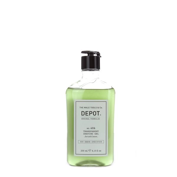 DEPOT No.406 Transparent Shaving Gel- Brushless 200 ml