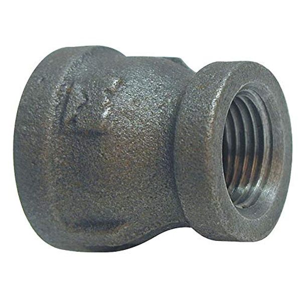 1-1/4" x 1" FNPT Black Malleable Iron Reducer