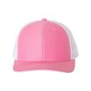 Richardson Snapback Trucker Cap Adjustable Hot Pink/ White
