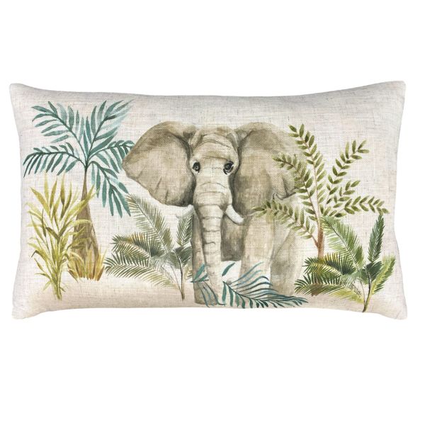 Evans Lichfield Kenya Cushion Cover, Elephant, 30 x 50cm