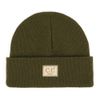 C.C Babies' Winter Knit Plain Cuff Skull Cap Beanie Hat, Dark Olive