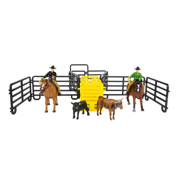 Big Country Toys 14 Piece Roper Set - Cowboy Toys - Horse Toy Figurines & Playsets