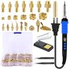 90W Digital Soldering Iron Heat Set Insert Tool,130PCS Threaded Inserts Nut,8PCS Heat Set Insert Tips,9PCS Pyrography Burning Tips Heat Set Insert Tool 3D Printing Tool for Inserts 3D Printing