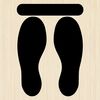 Footprint Shoe Pattern Footprint Shoe Shape Seal Pause Wall Sticker