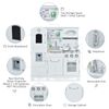 Large Children's Kitchen Playstation with Storage Cabinets and Ovens, White