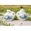 Ceramic Victorian Easter Bunny Salt And Pepper Shakers, Spring Decor, Gift for M