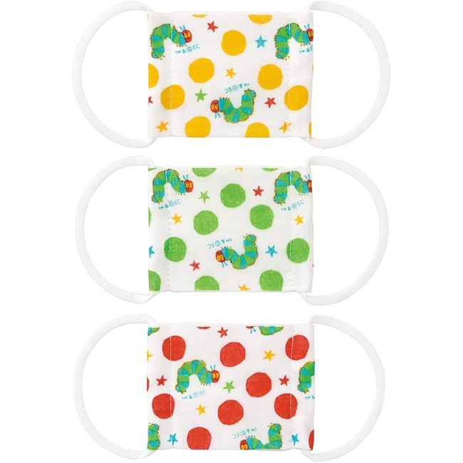 Skater MSKG0 Washable Gauze Mask, 2-4 Years Old, 9 Pieces (Set of 3 Sheets x 3 Sets), Antibacterial, Harapeko Anomushi